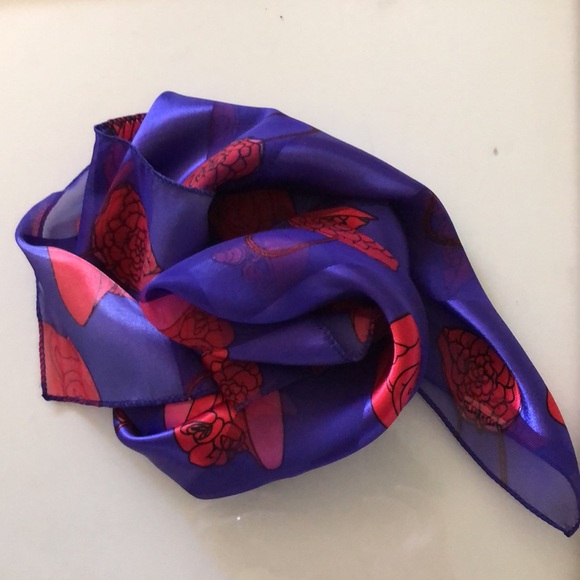 Red Hat Society Purple Scarf Bandana VTG - Picture 6 of 14